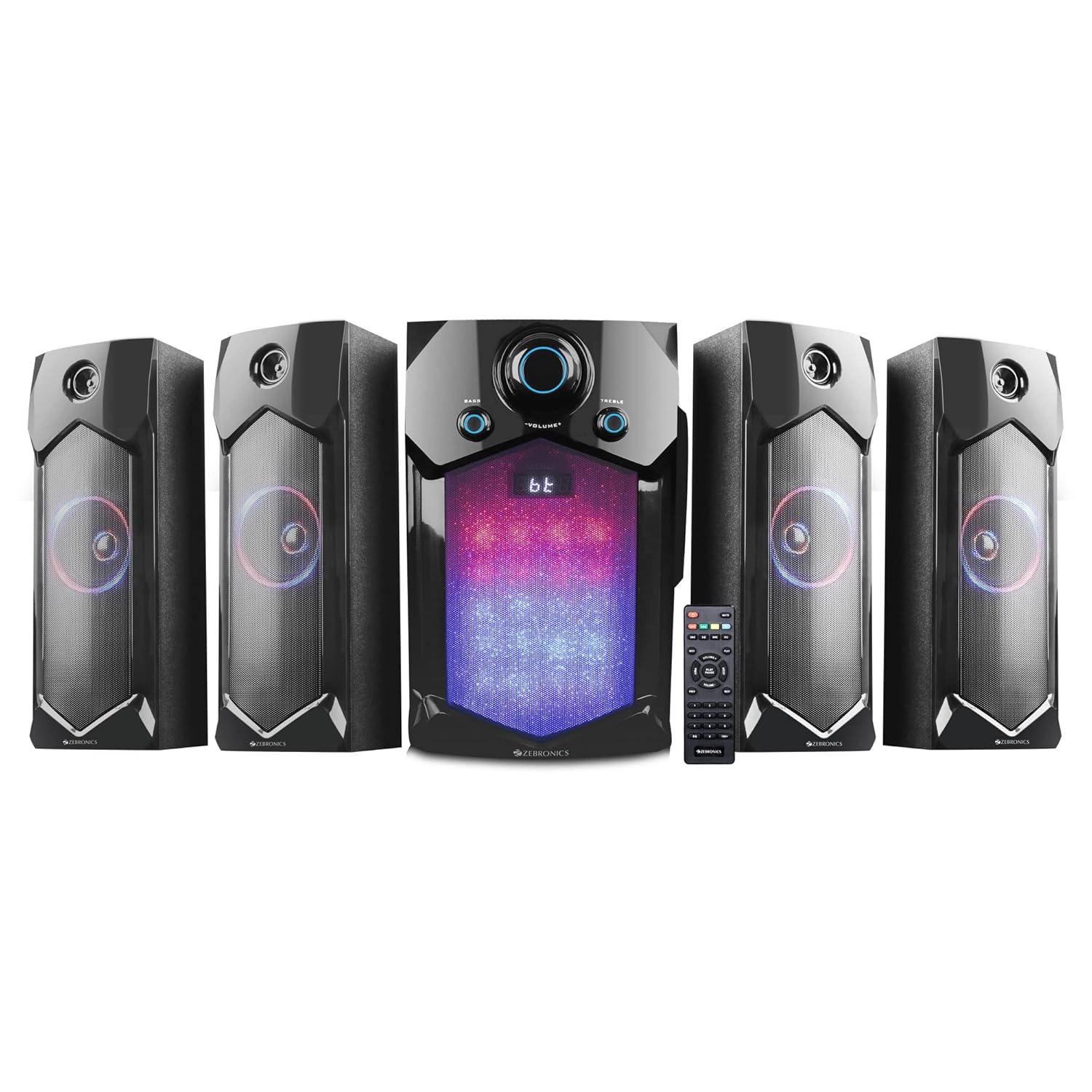 ZEBRONICS Bluetooth 4.1 Speaker with FM,USB, SD Card Slot and Remote Indie (105W)