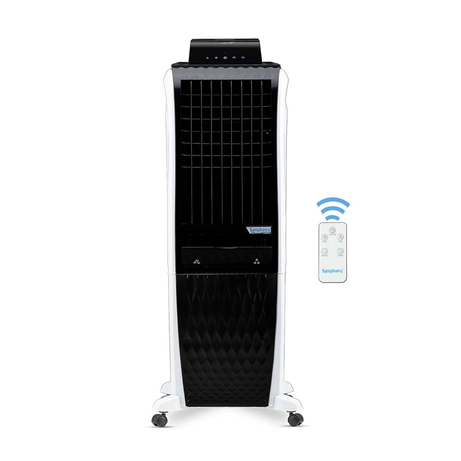 Symphony Diet 3D 30i Personal Tower Air Cooler for Home with Honeycomb Pad, Powerful Blower, i-Pure Technology and Low Power Consumption (12L, White)